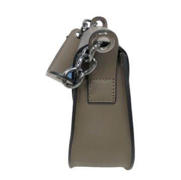 Cheval Firenze Rounded Bottom Italian Leather/Suede Saddle Crossbody/Beige - Picture 4 of 10